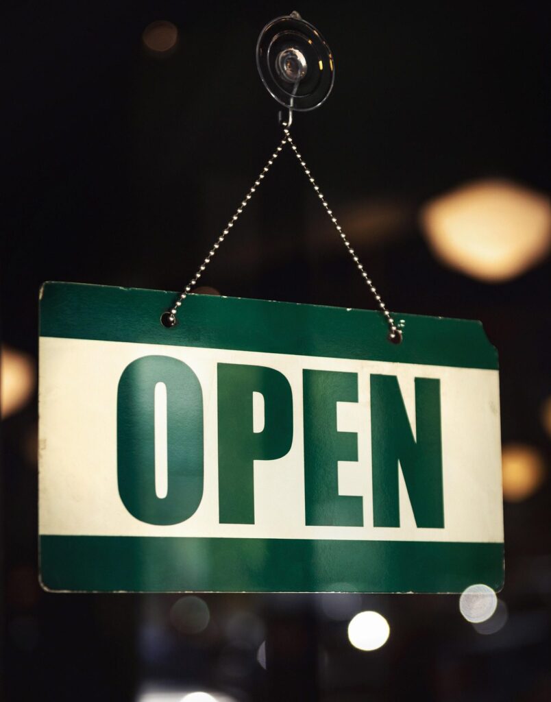 Supporting Wales 2 Open Sign For Small Businesses In Wales